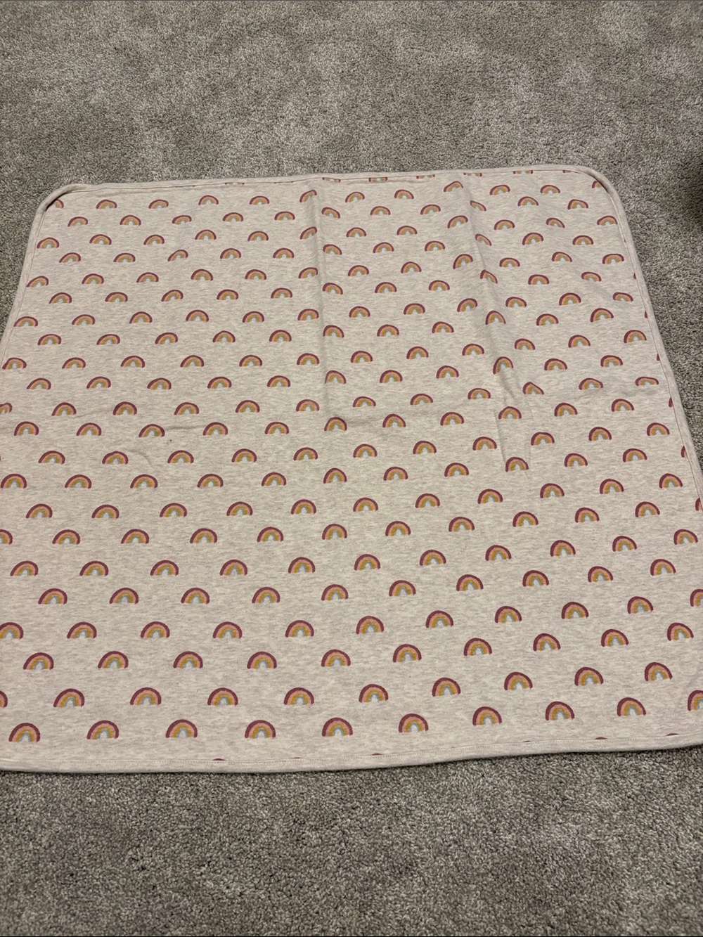 Gymboree Neutral Rainbow Print Nursery Blanket - Soft Cream